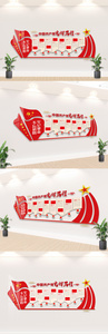中国共产党光辉历程内容文化墙设计图片