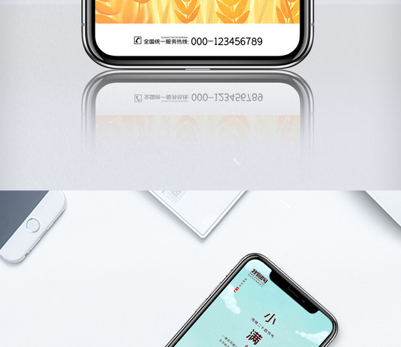 传统二十四节气小满时节手机海报图片