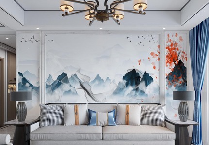 中国风装饰背景墙图片