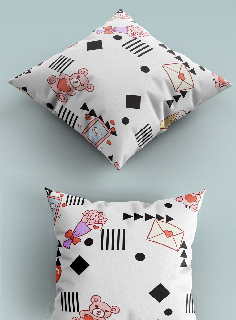 可爱图案简约一组海报设计