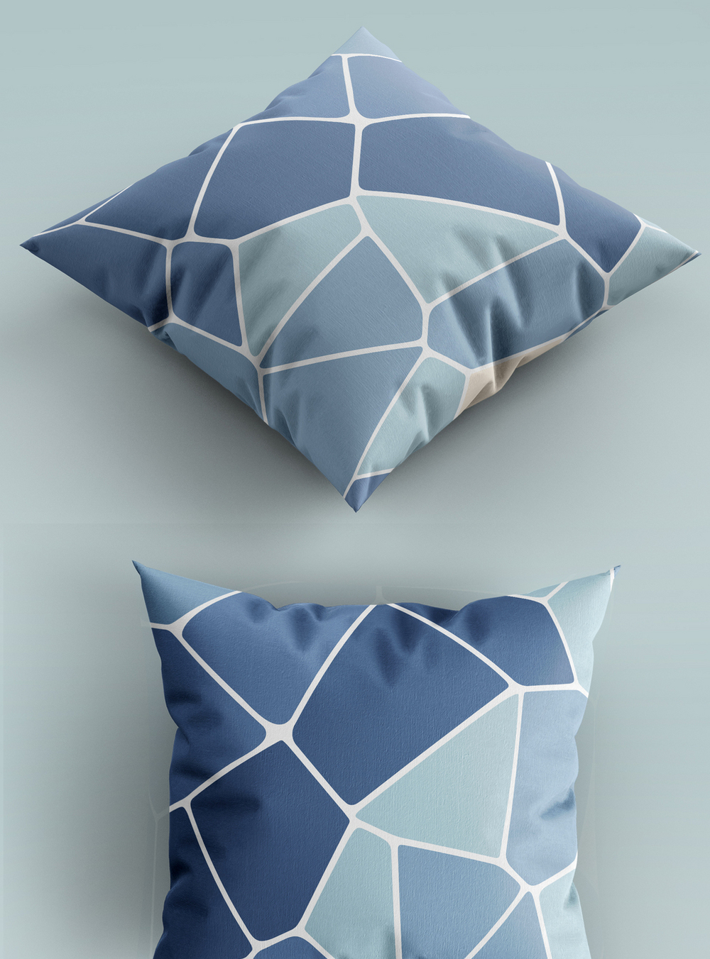 卡通黑白图案创意家居抱枕模板