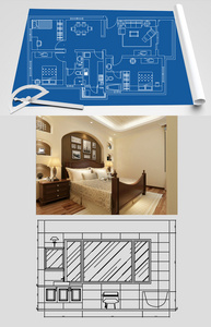家装别墅空间户型图效果图设计图片