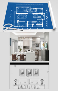 北欧家居室内户型图效果图设计图片