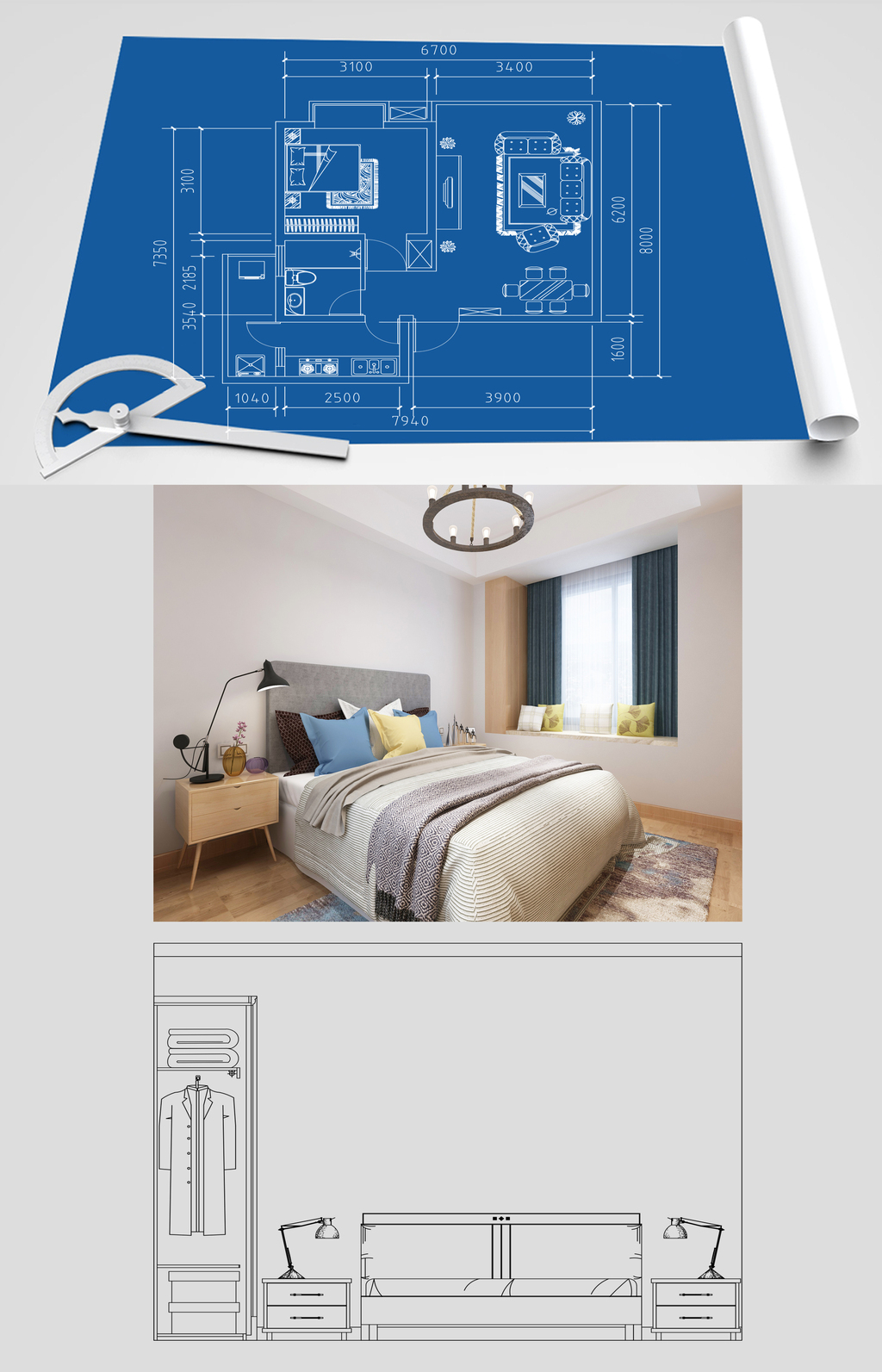 民宿设计案例平面图效果图 - 总平面图设计图 - 实验室设备网