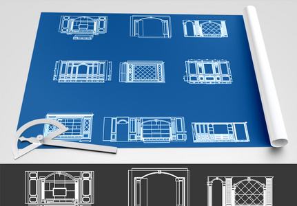 电视墙背景墙CAD图纸图片
