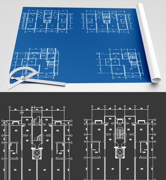 建筑户型图CAD图纸图片