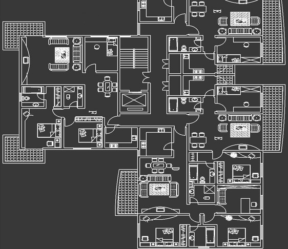 建筑户型图CAD图纸图片