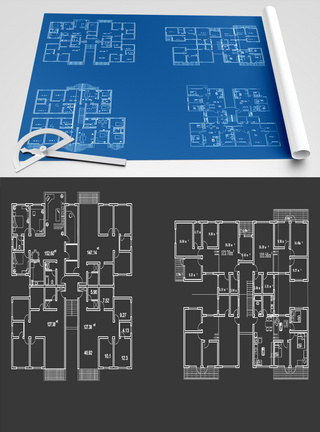 建筑户型图CAD图纸图片