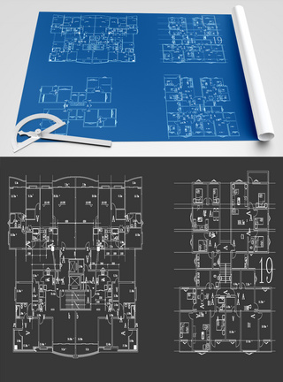 建筑户型图CAD图纸图片