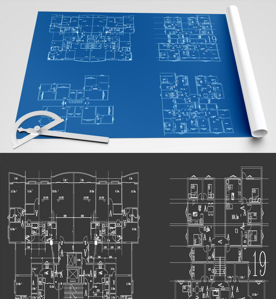 建筑户型图CAD图纸图片