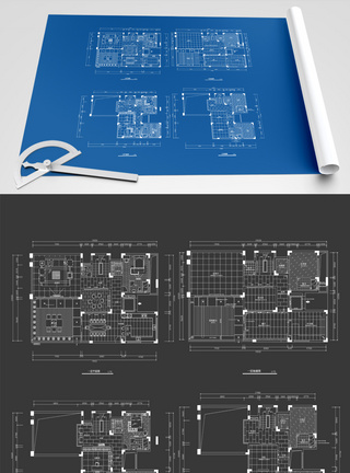大空间2021年别墅家装户型图设计模板