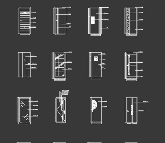 2021年cad模型门窗屏风元素设计图片