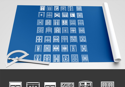 2021年cad模型门窗元素设计高清图片