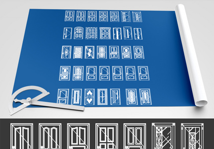 2021年cad门窗模型元素设计图片