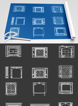 电视墙背景墙CAD图纸图片