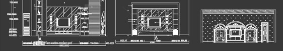 电视墙背景墙CAD图纸图片