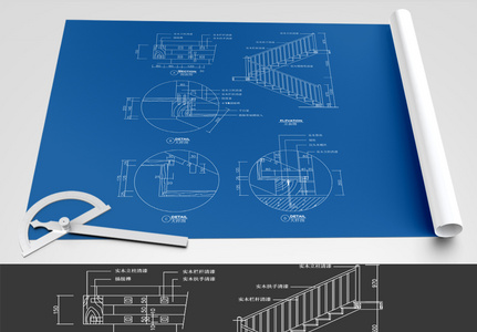 2021年cad楼梯移门节点元素设计图片
