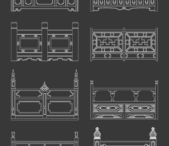 护栏CAD图纸素材图片