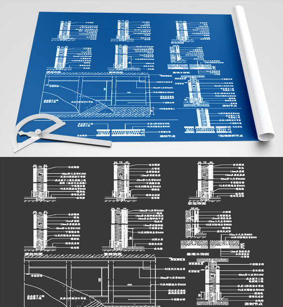 建筑节点CAD图纸素材图片