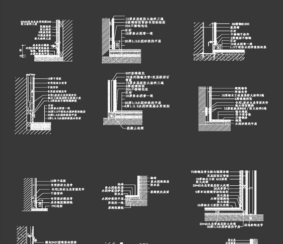 建筑节点CAD图纸素材图片