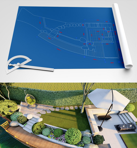 别墅园林户外全套方案设计图纸全案设计图片