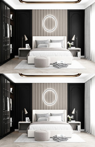 现代简约北欧风格卧室设计图片