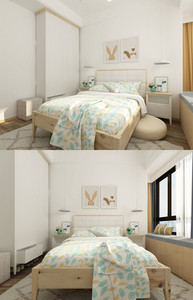 2020年白色北欧家装卧室效果图设计图片