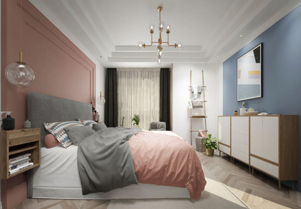 北欧卧室简约风家装设计图片
