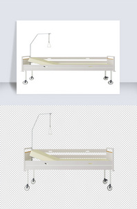 2020年米色医院用急救病床模型图片