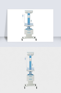 2020年白色蓝色医院急救医疗器械模型图片