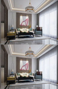 新中式客厅设计图片