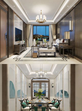 新中式家居客厅设计图片