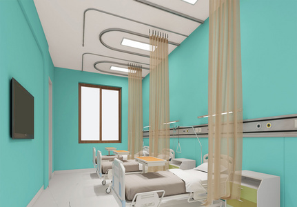 医疗医院病房模型设计图片