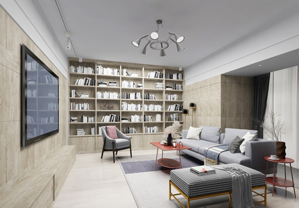 现代家居客厅模型设计图片