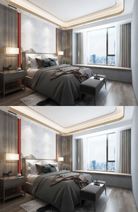 2020年新中式卧室场景设计图片