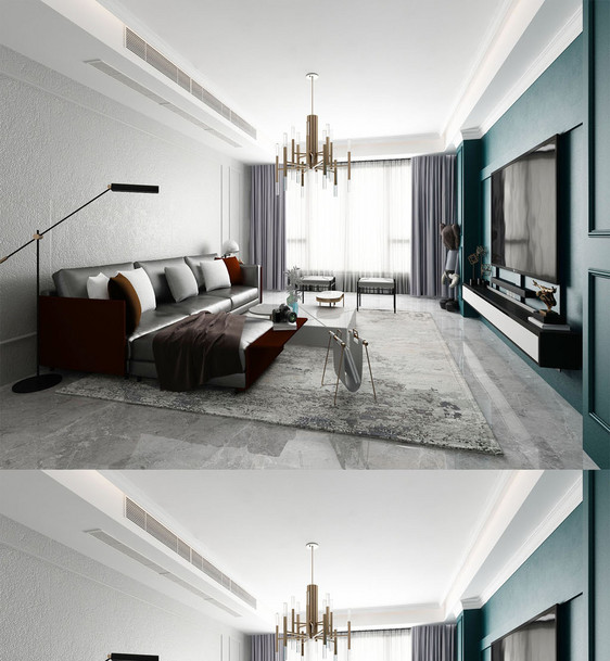 北欧最新家居模型客厅设计图片