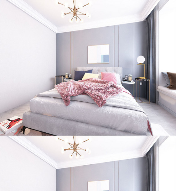 北欧小清新卧室空间设计图片