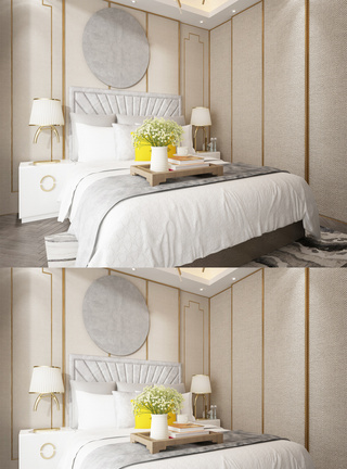 新中式卧室空间设计图片