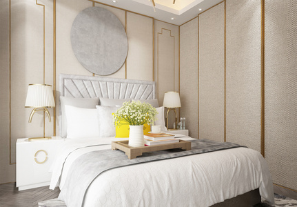 新中式卧室空间设计图片