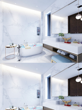 现代简约卫浴空间设计图片