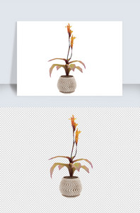 花卉花盆模型设计图片