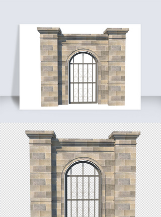 门欧式欧式铁艺门SU模型模板