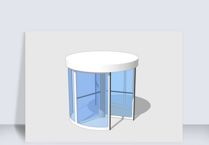 电梯自动门旋转门SU模型图片