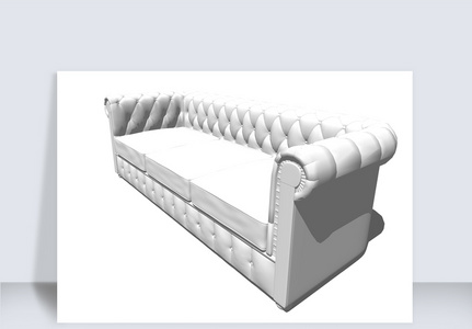 室内欧式简约沙发SU模型欧式沙发图片