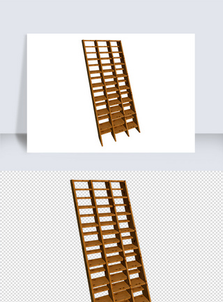 立体楼梯su模型图片