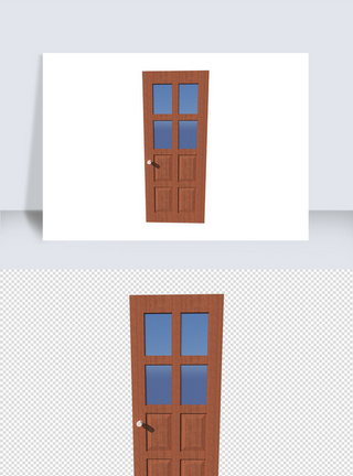 立体房门窗户su模型图片