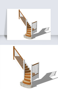 楼梯五金建模SU模型SU矢量图装修矢量图图片