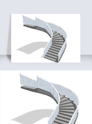 楼梯装饰楼梯五金建模SU模型SU矢量图装修矢量图模板