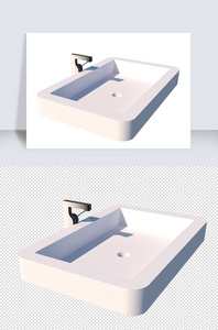 水池卫浴建模SU模型SU矢量图装修矢量图图片