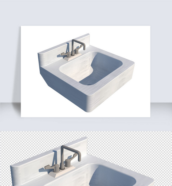 水池卫浴建模SU模型SU矢量图装修矢量图图片